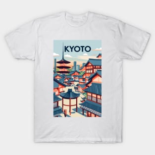 A Vintage Travel Art of Kyoto - Japan T-Shirt
